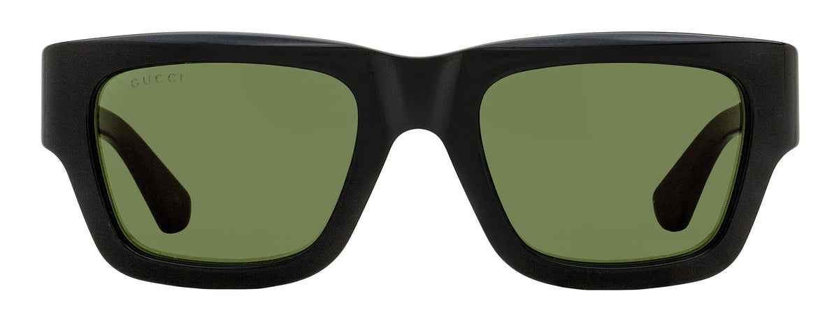 Gucci Bilayer Rectangular Sunglasses GG1668S 003 Black/Green/Red 52mm