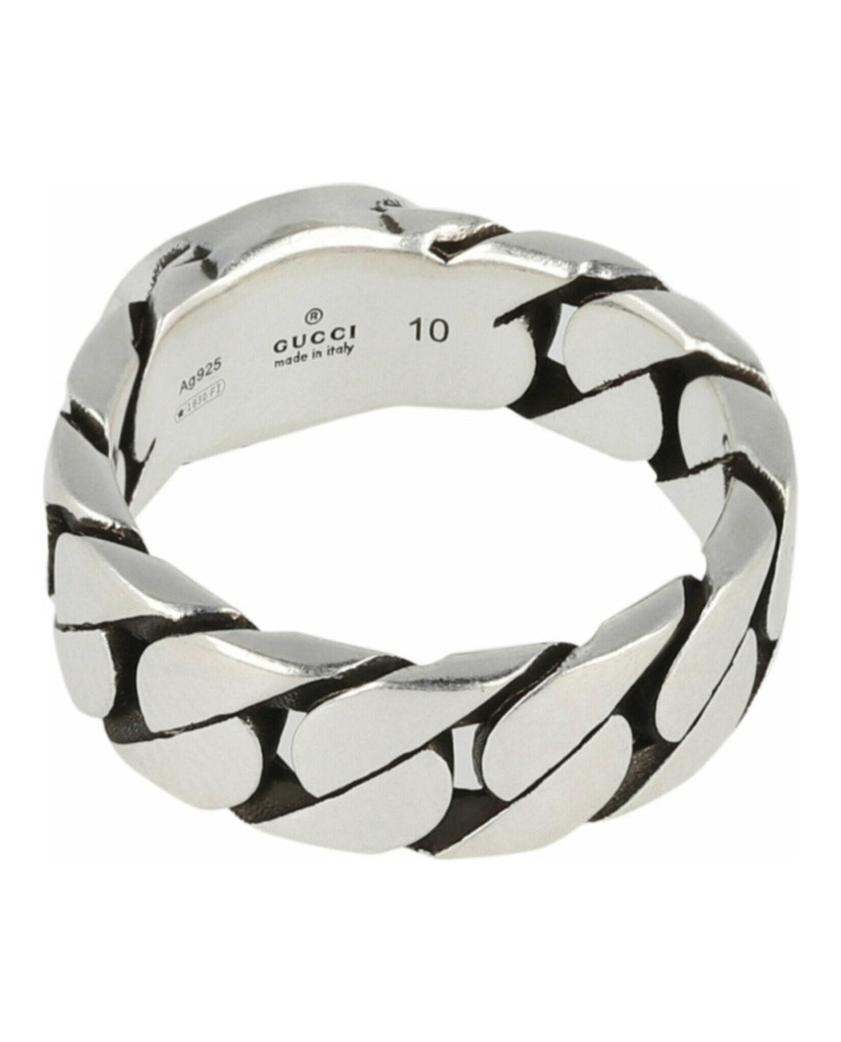 Gucci Unisex-Adult Sterling Silver Interlocking G Ring