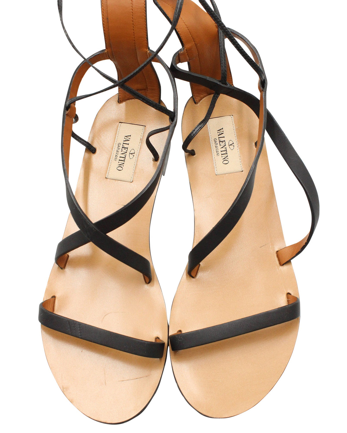 Valentino Garavani Gladiator Sandals in Black Leather