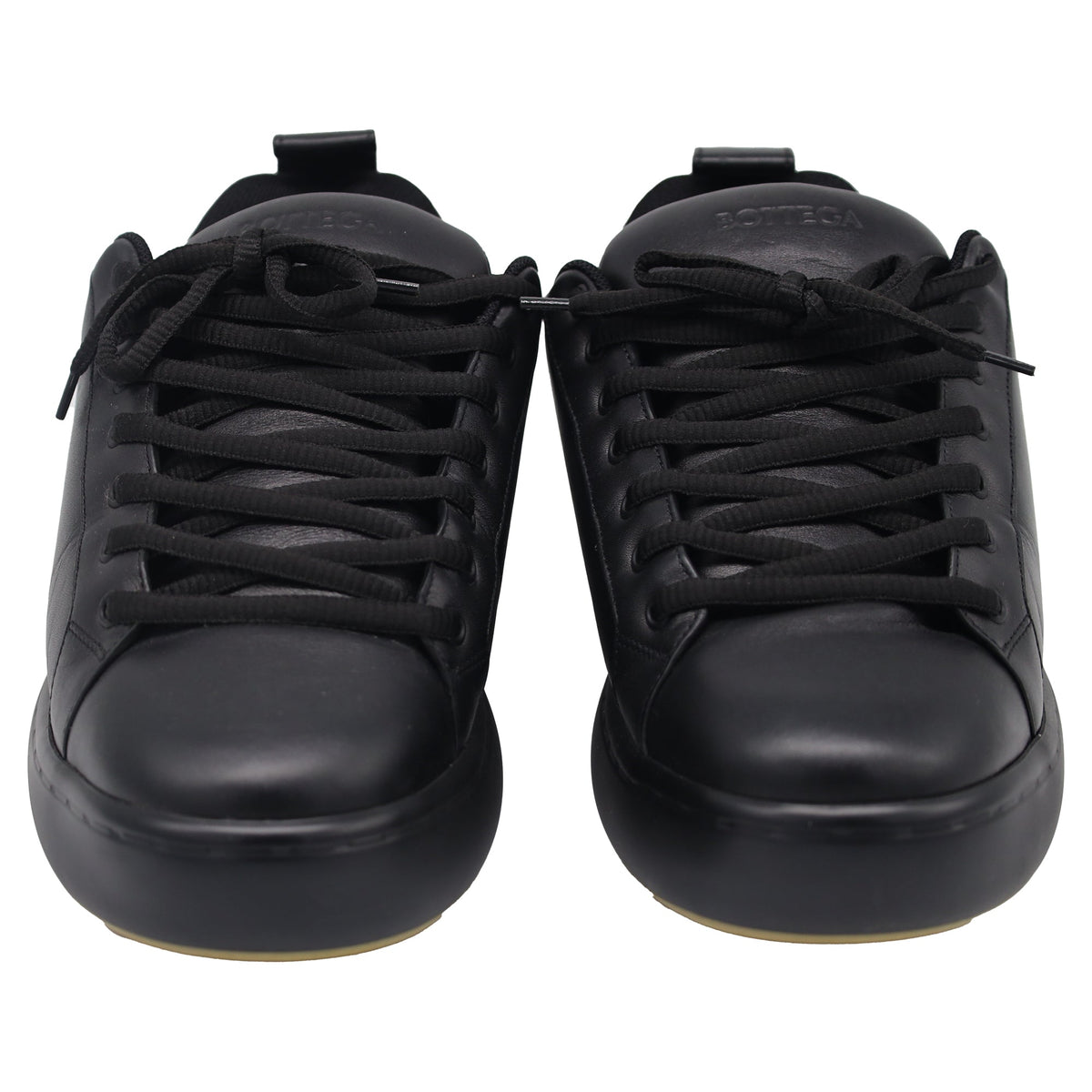 Bottega Veneta Pillow Low-Top Sneakers in Black Calf Leather