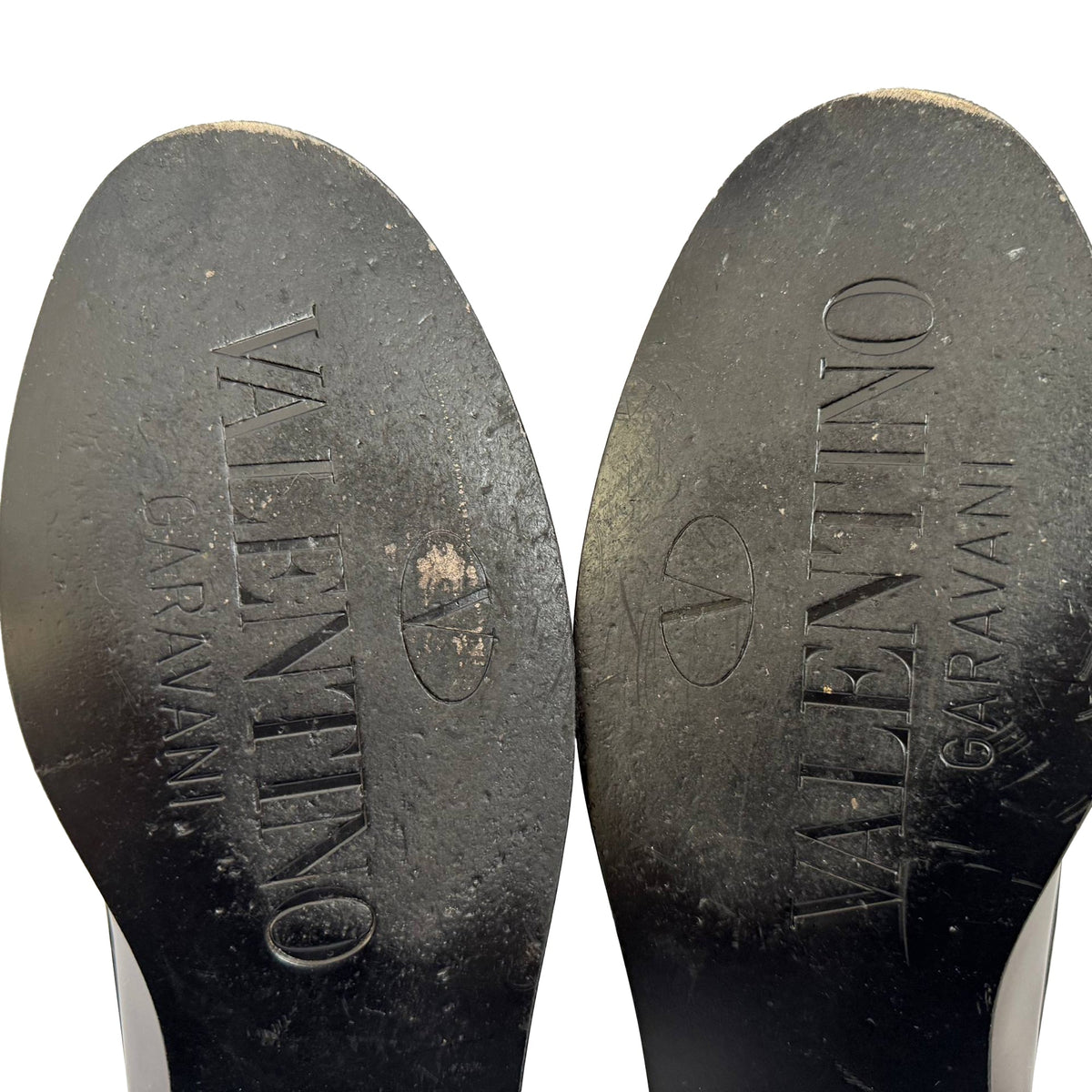 Valentino VLogo Chain Loafers in Brown Leather