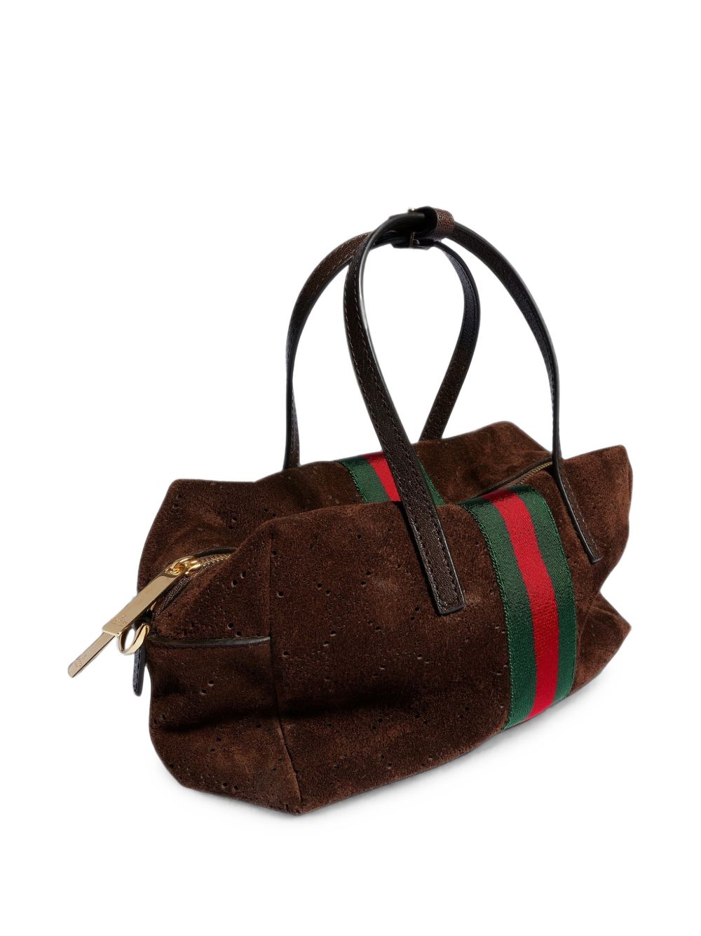 Gucci Women Web Detail Suede Leather Mini Bag