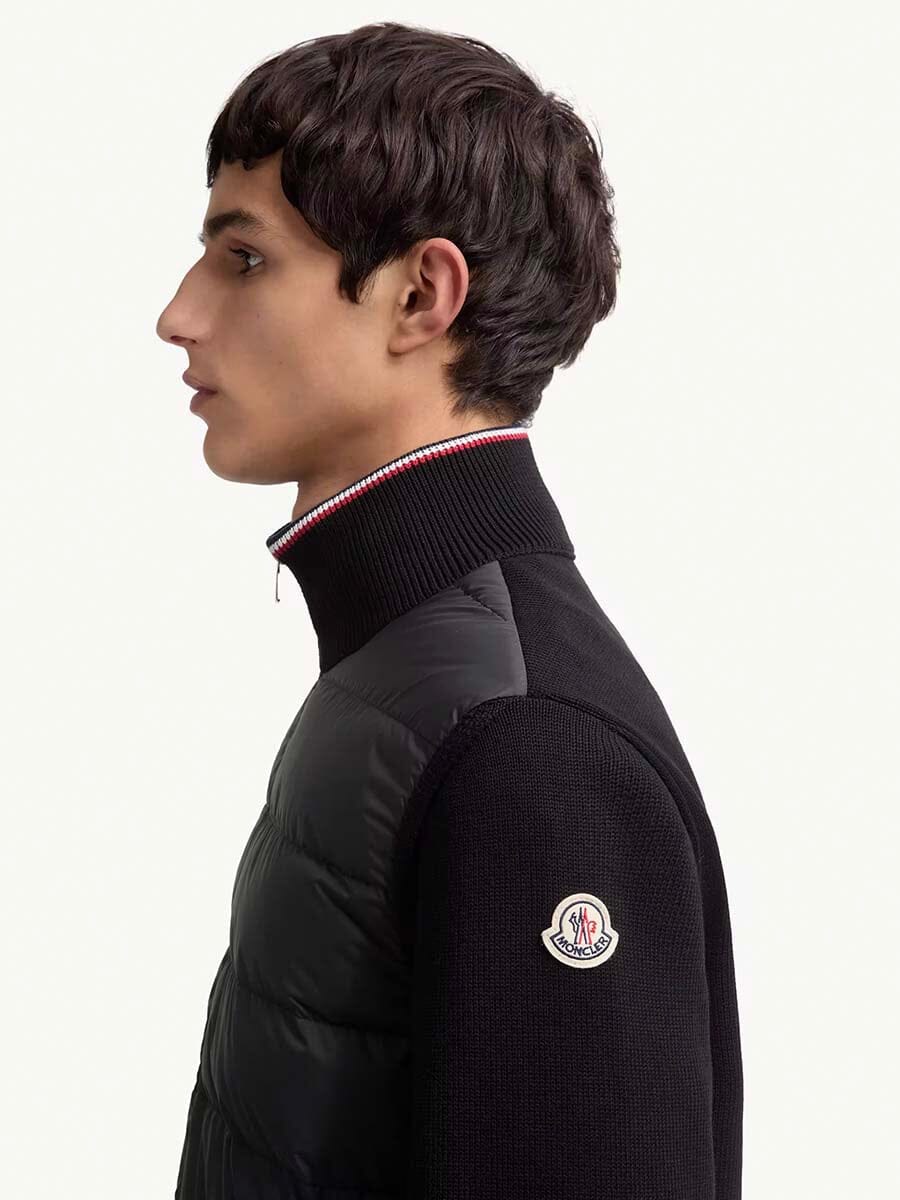 Men's Padded Zip-Up Cotton Cardigan