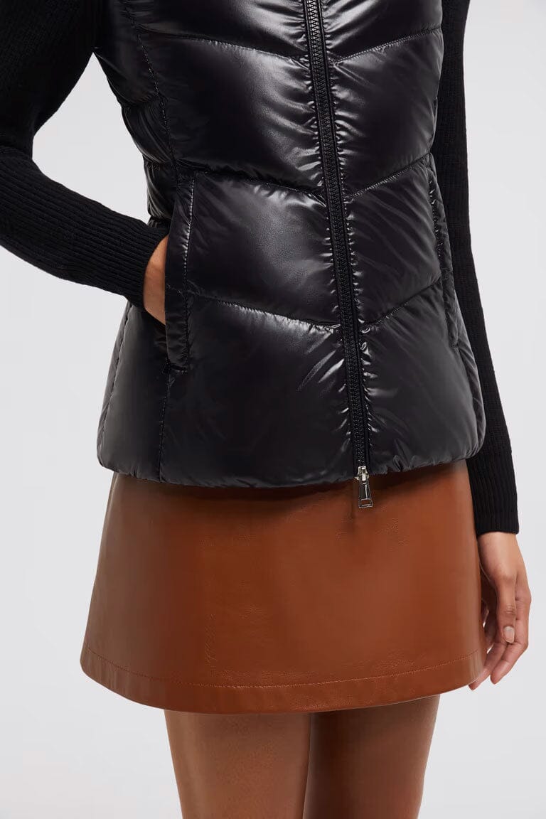 Women's Padded Wool Zip-Up Cardigan
