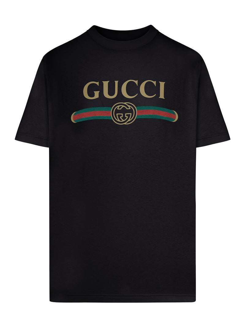 Gucci Women Cotton And Silk Jersey T-Shirt With Print