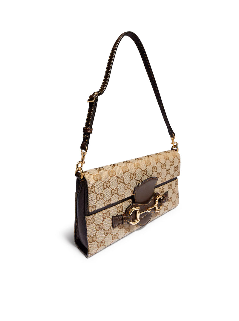 Gucci Women Narrow Horsebit Shoulder Bag Medium Size
