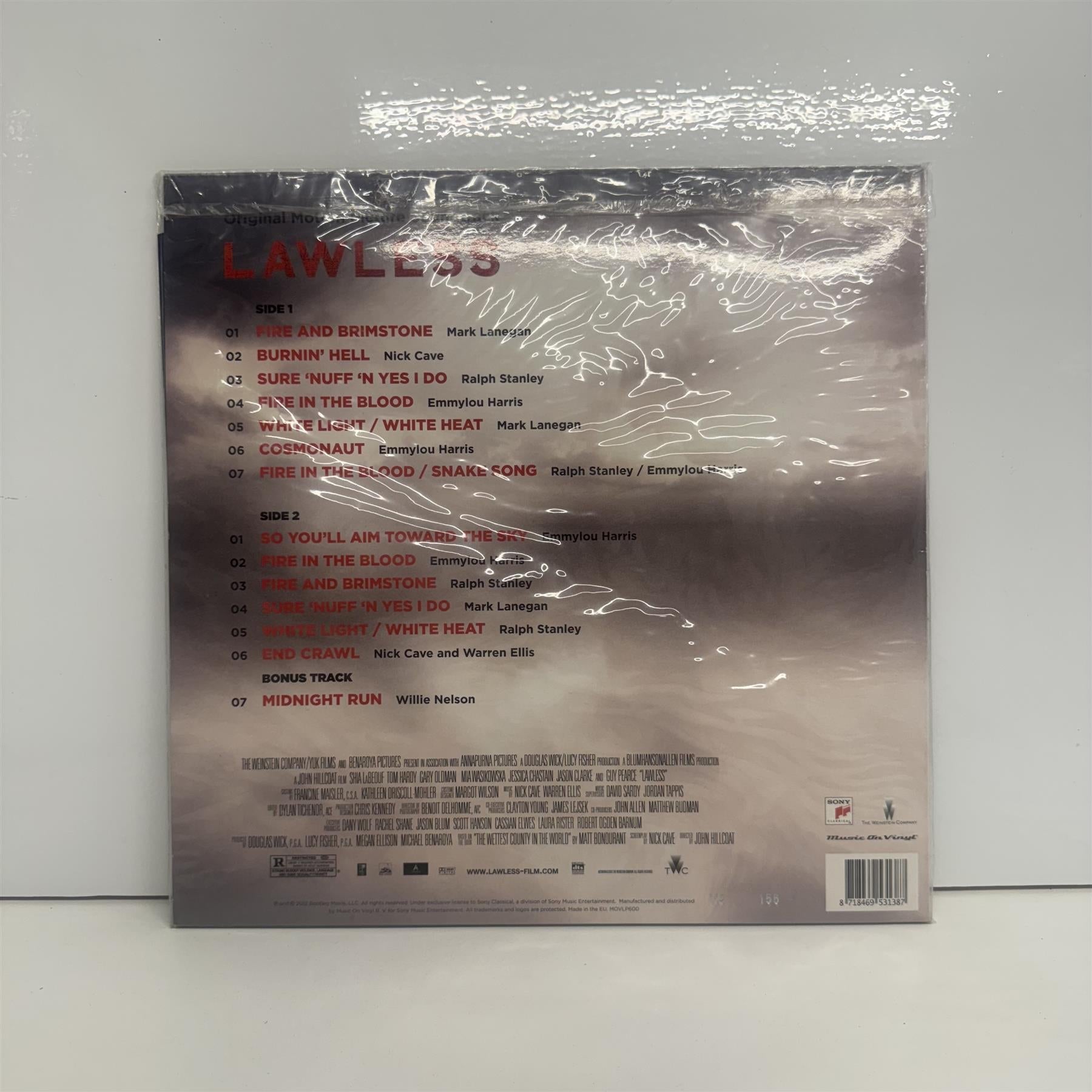 Lawless: Original Motion Picture Soundtrack - Nick Cave & Warren Ellis Limited Edition Red Vinyl LP
