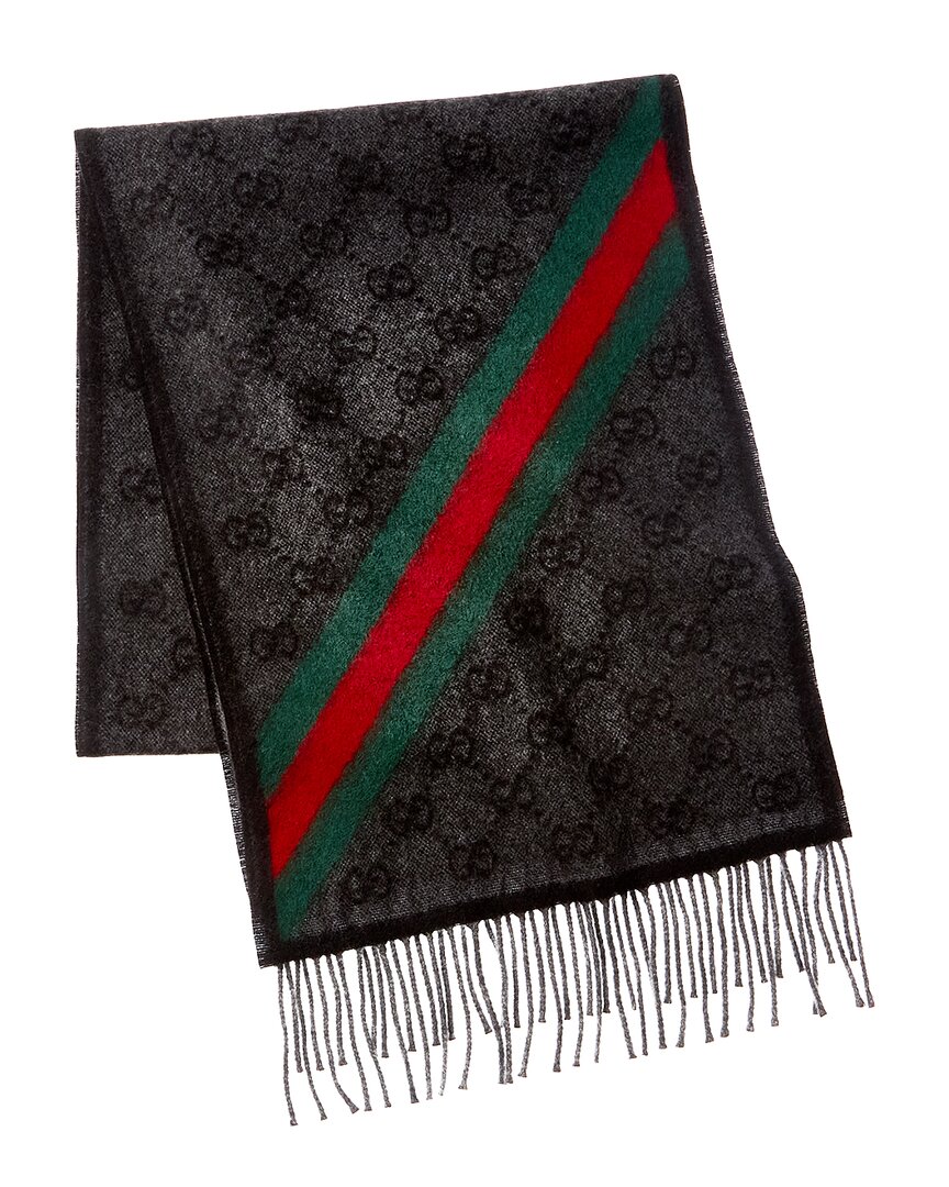 Gucci Gg Web Nikky Wool Scarf