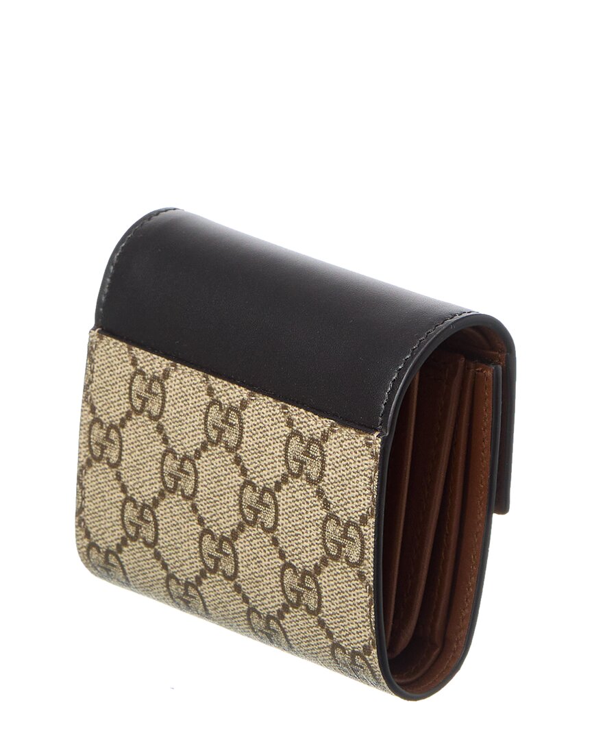 Gucci Gg Supreme Canvas & Leather Card Case