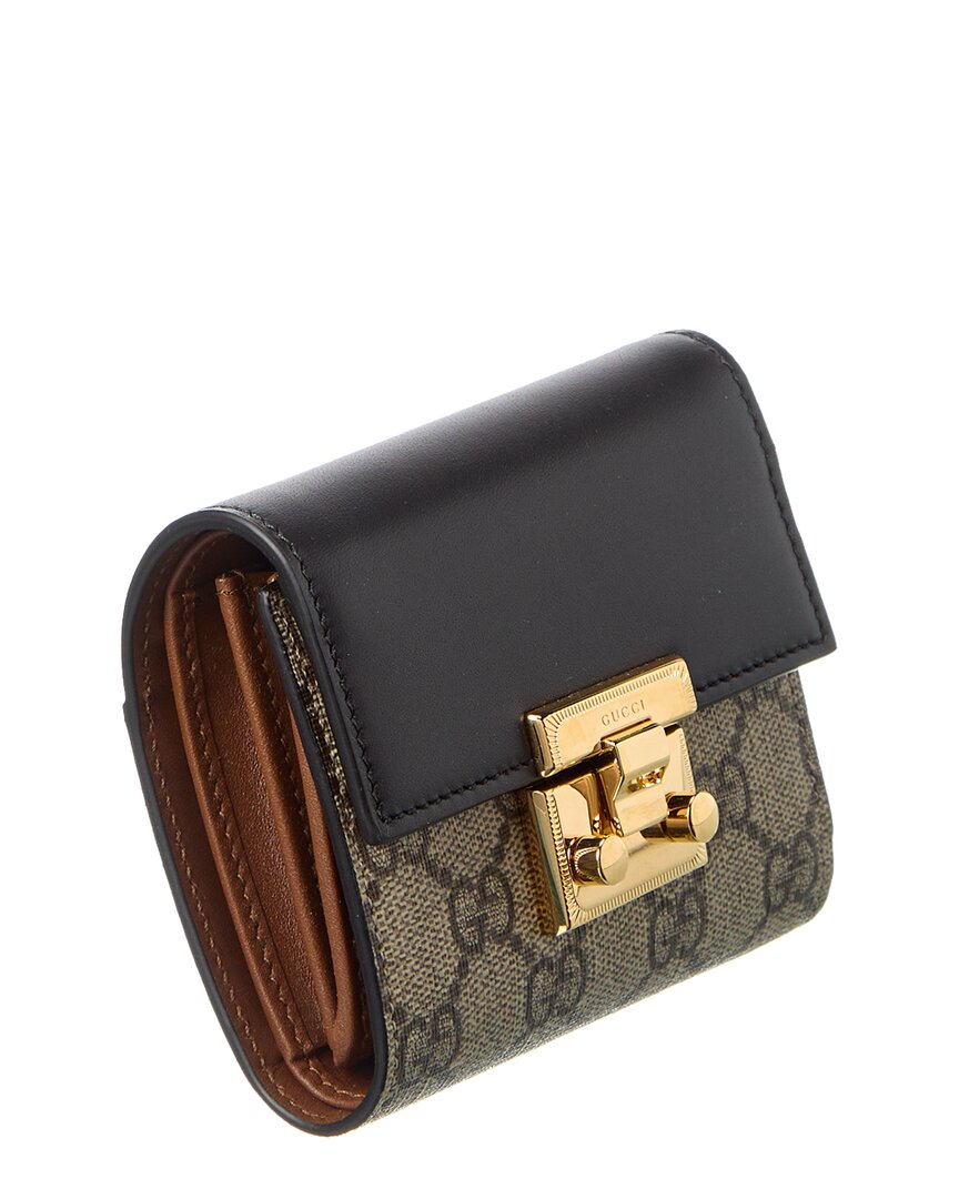 Gucci Gg Supreme Canvas & Leather Card Case