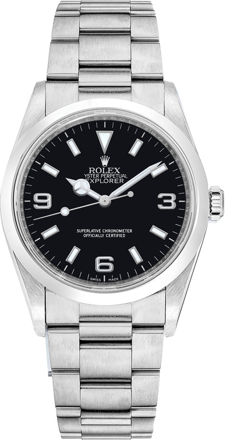 Rolex Explorer Black Dial 36mm Steel Unisex Watch 114270-0001