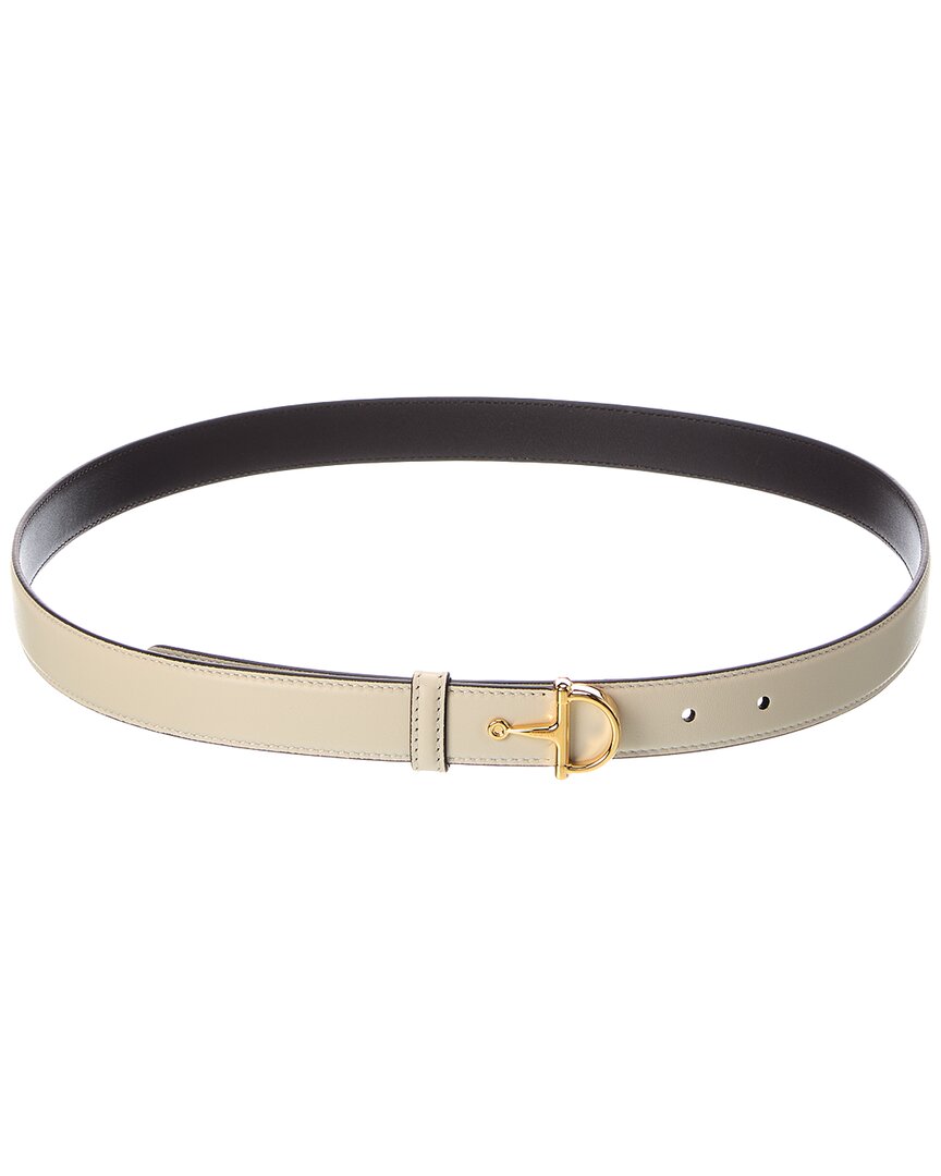 Gucci Half Horsebit Thin Leather Buckle Belt
