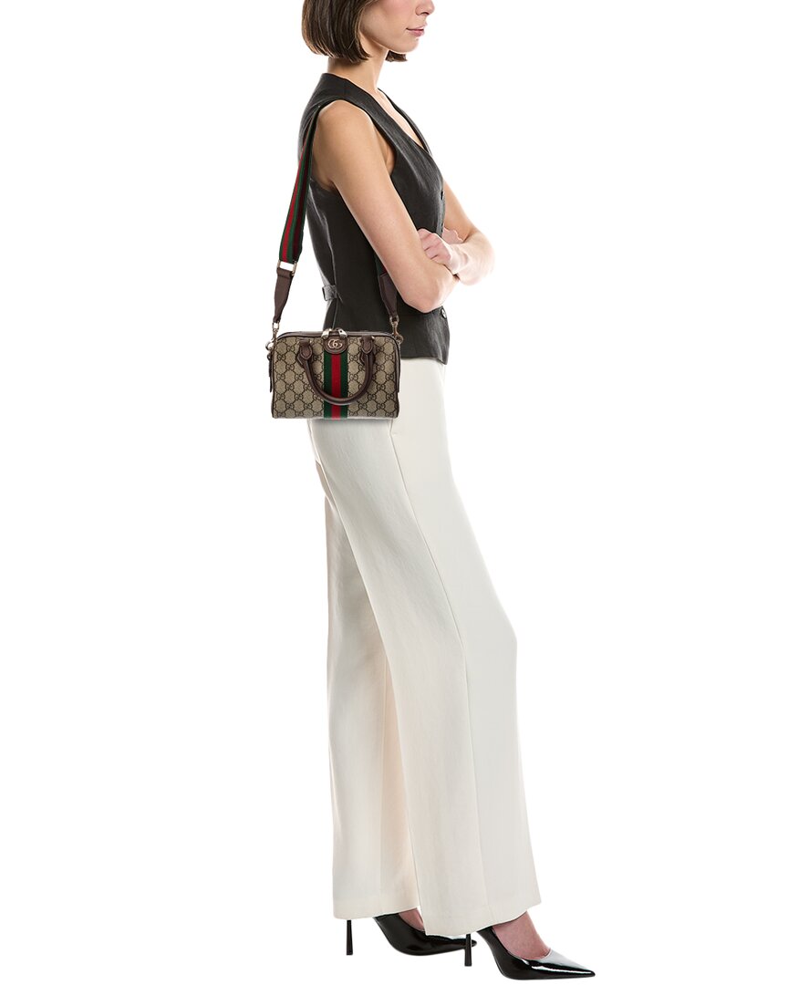 Gucci Ophidia Canvas & Leather Shoulder Bag