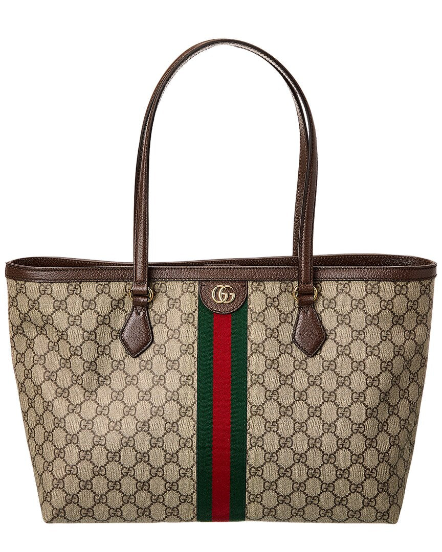 Gucci Ophidia Medium Gg Supreme Canvas & Leather Tote