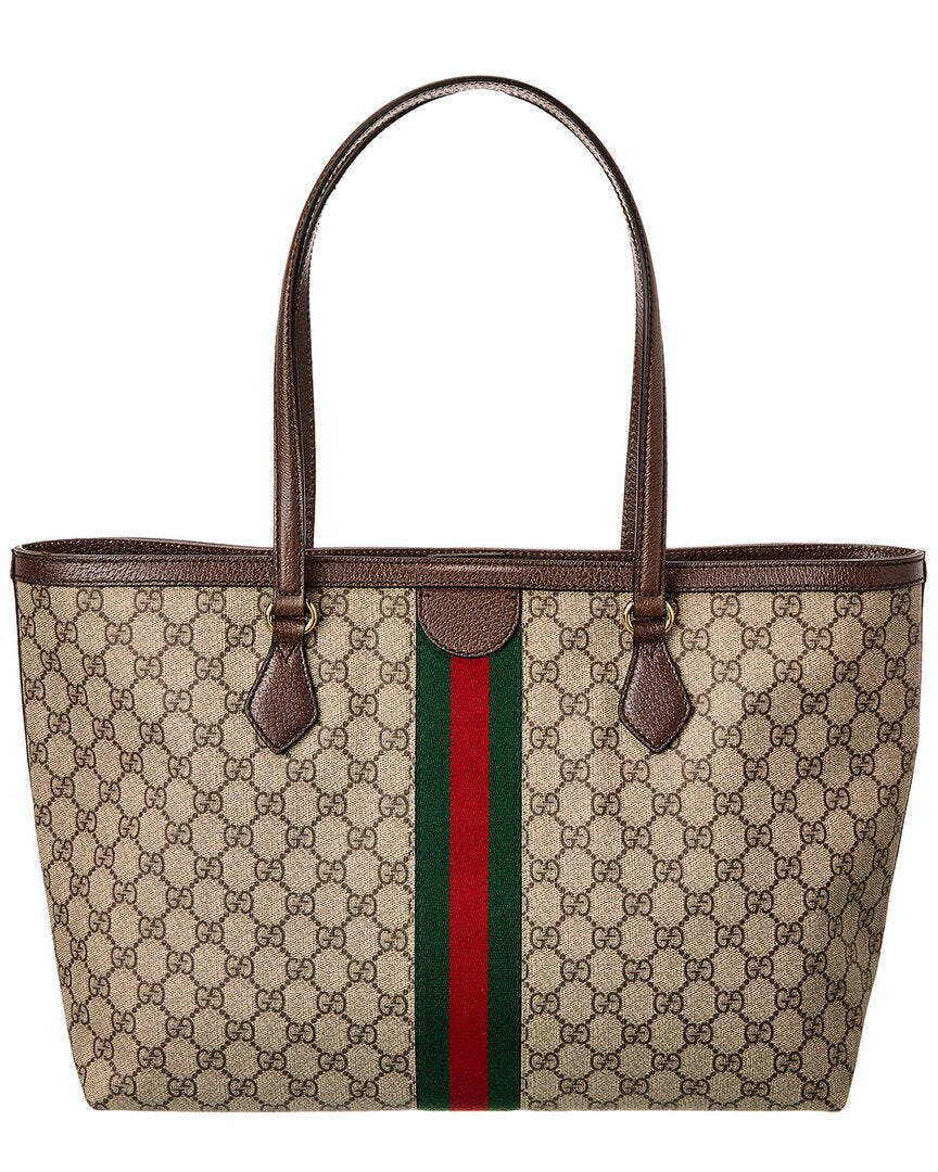 Gucci Ophidia Medium Gg Supreme Canvas & Leather Tote