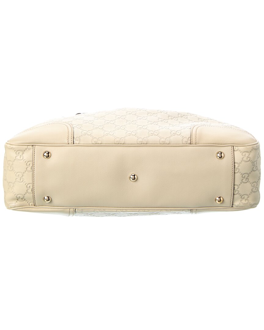 Pre-Owned Gucci Cream Lambskin Leather Princy Tote (Authentic Pre-Loved)
