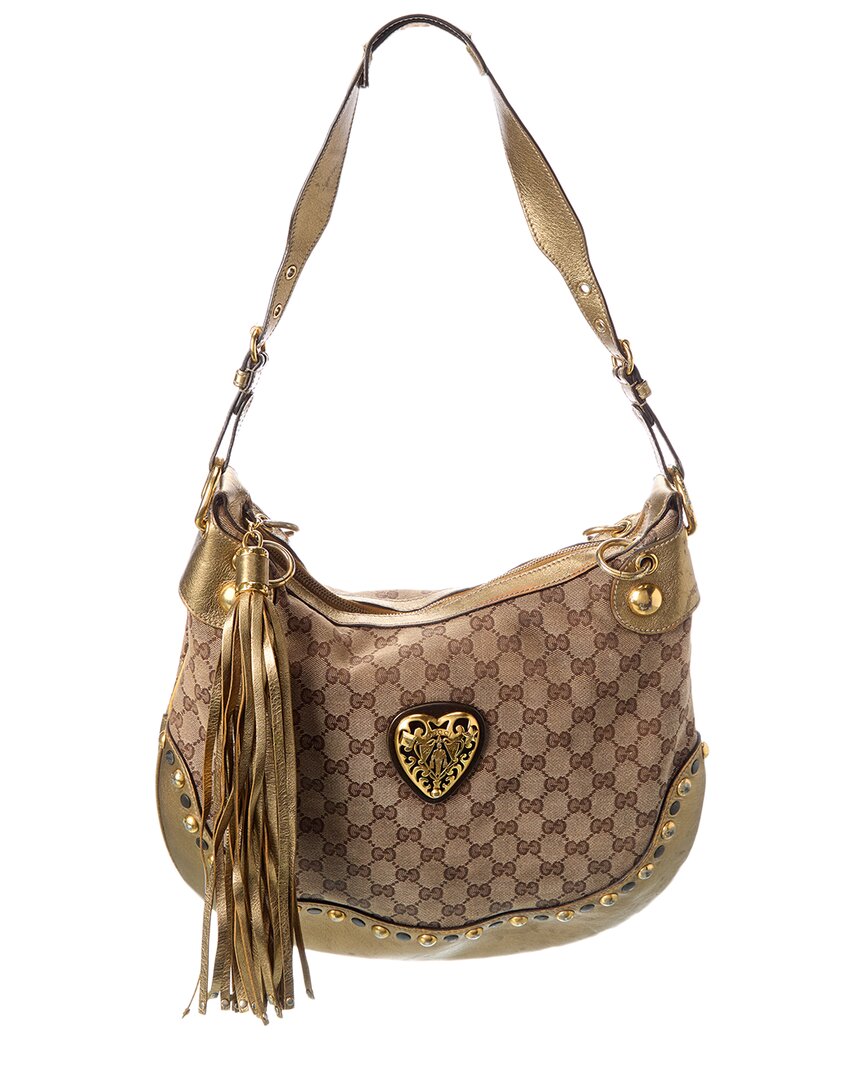 Pre-Owned Gucci Dark Brown Monogram Canvas Tote (Authentic Pre-Loved)