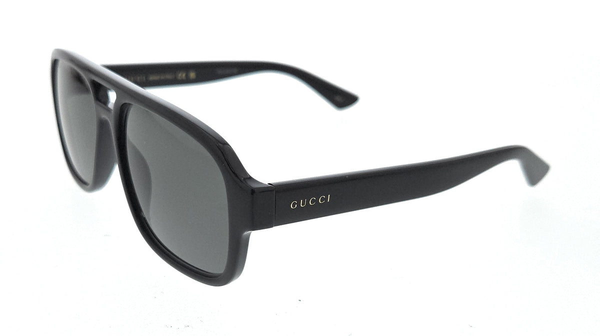 Gucci GG1342S-001 Black Smoke Pilot Sunglasses