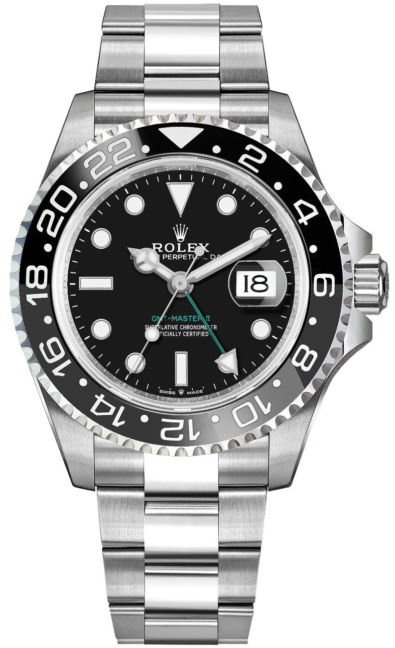 Rolex GMT-Master II Black & Grey Ceramic Bezel Men's Watch 126710GRNR-0004