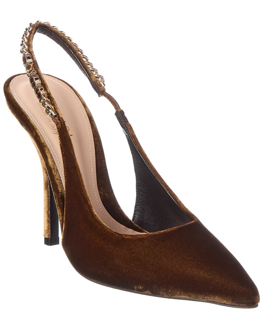 Gucci Signoria 100 Velvet Slingback Pump
