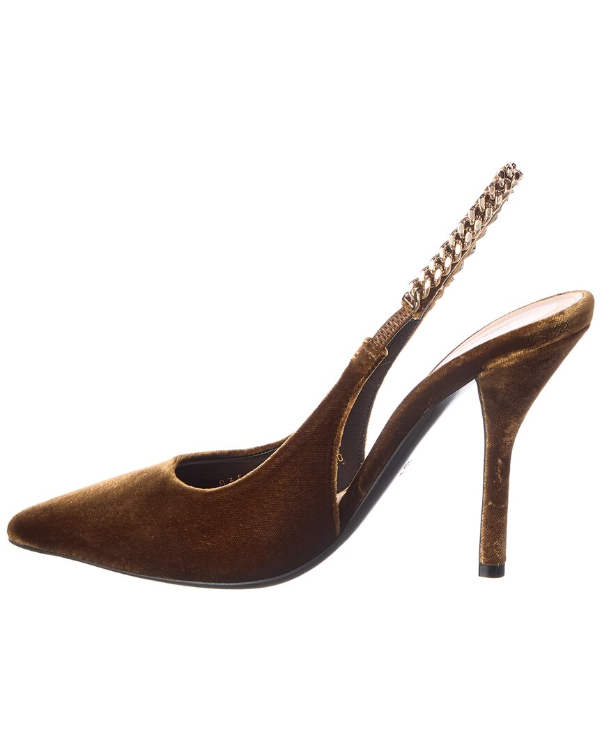 Gucci Signoria 100 Velvet Slingback Pump