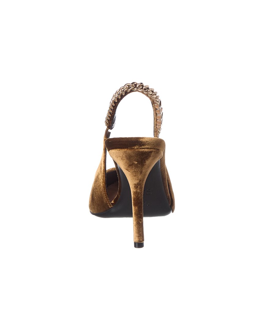 Gucci Signoria 100 Velvet Slingback Pump