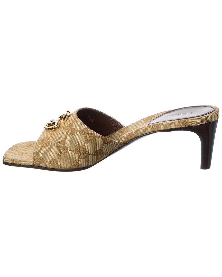 Gucci Double G Gg Canvas Sandal