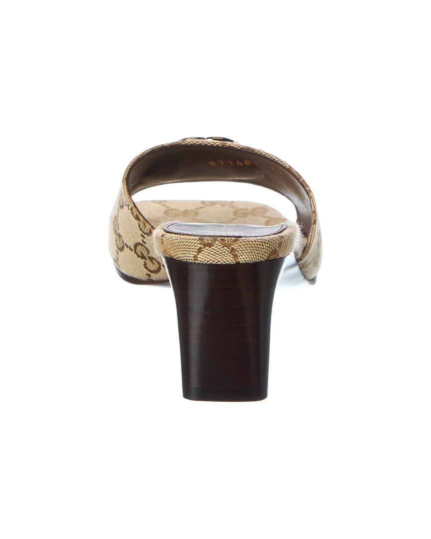 Gucci Double G Gg Canvas Sandal