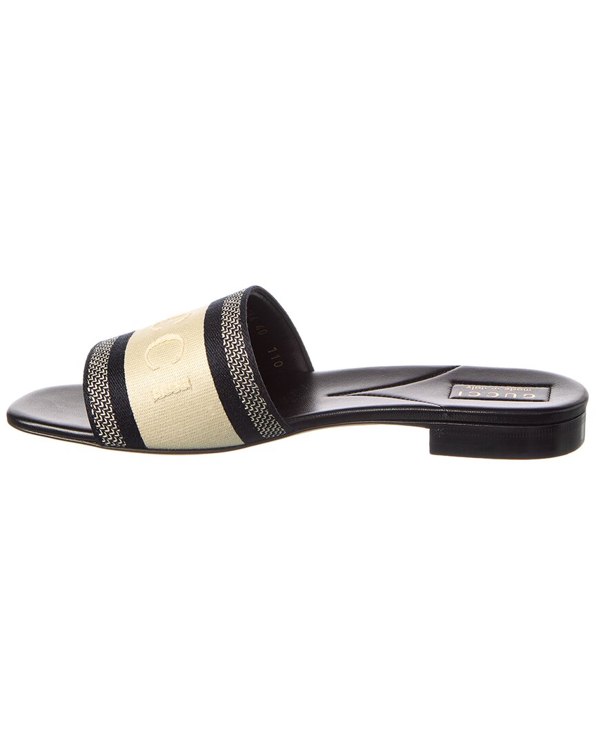 Gucci Web Canvas & Leather Sandal