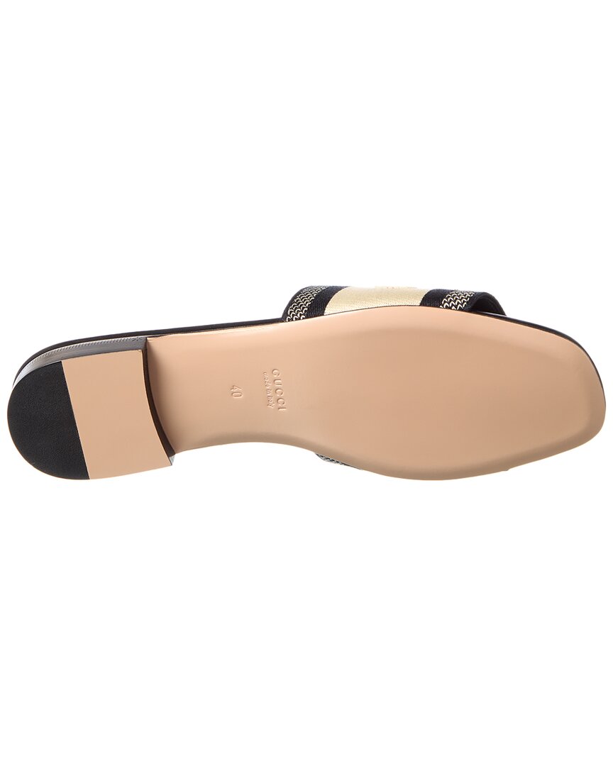 Gucci Web Canvas & Leather Sandal