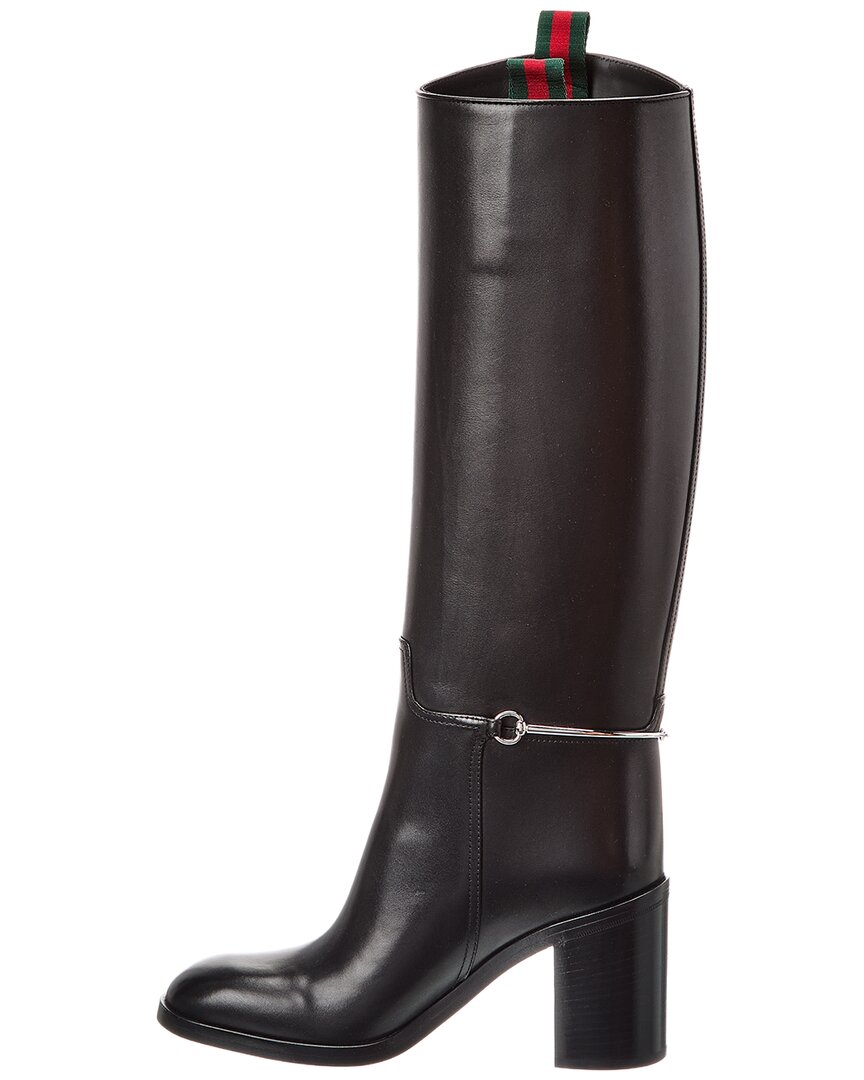 Gucci Horsebit Leather Knee-High Boot