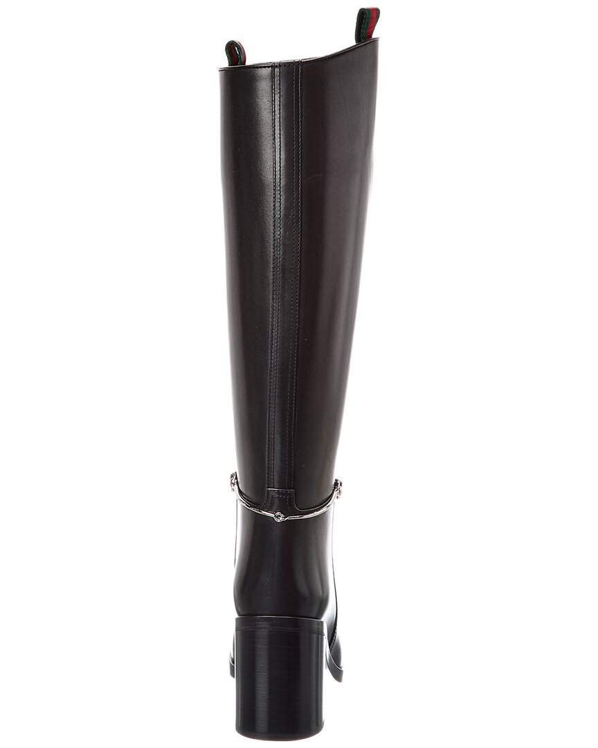 Gucci Horsebit Leather Knee-High Boot