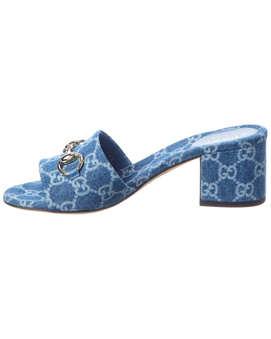 Gucci Horsebit Denim Sandal