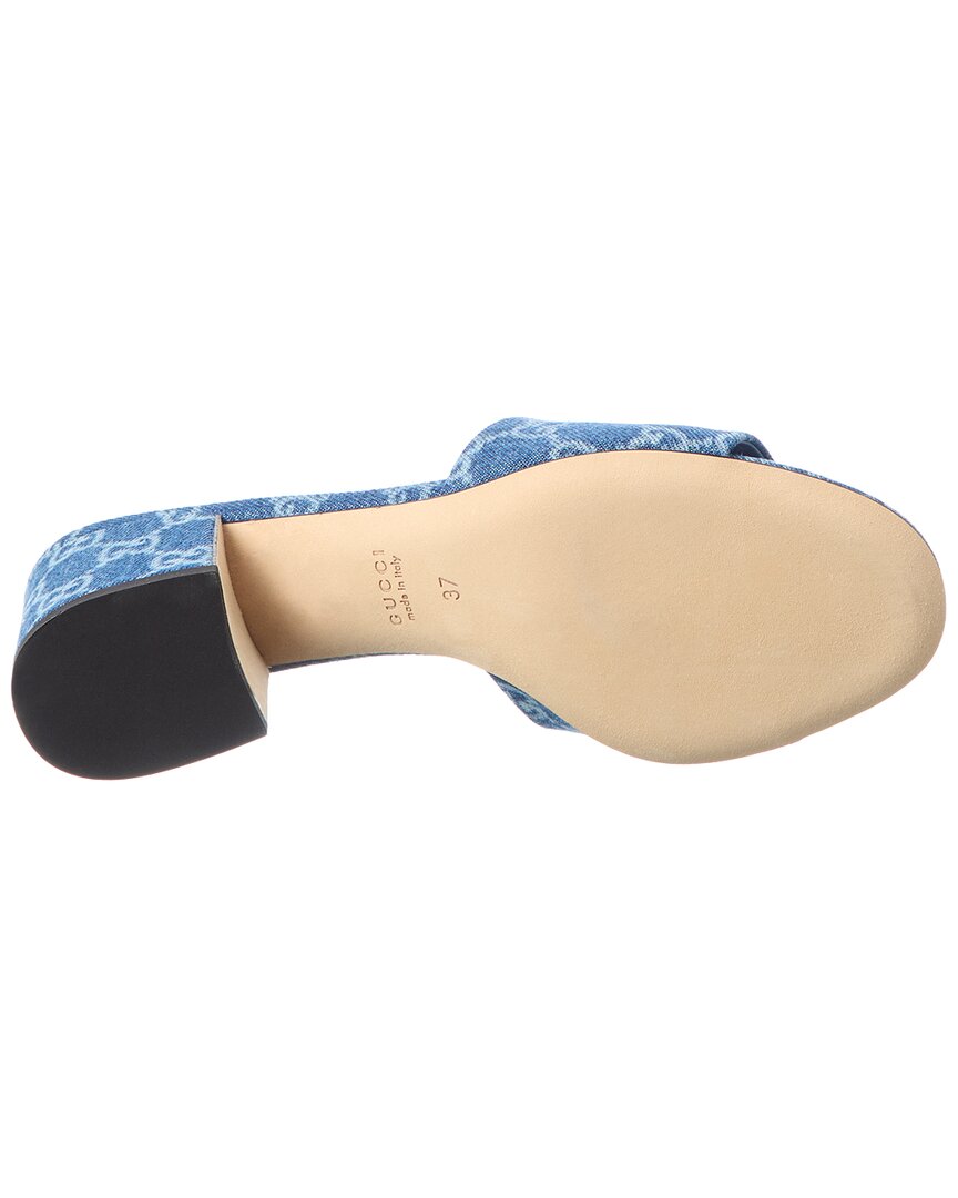 Gucci Horsebit Denim Sandal