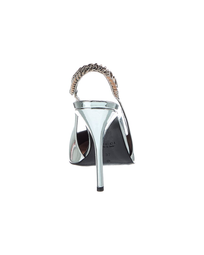 Gucci Signoria Leather Slingback Pump
