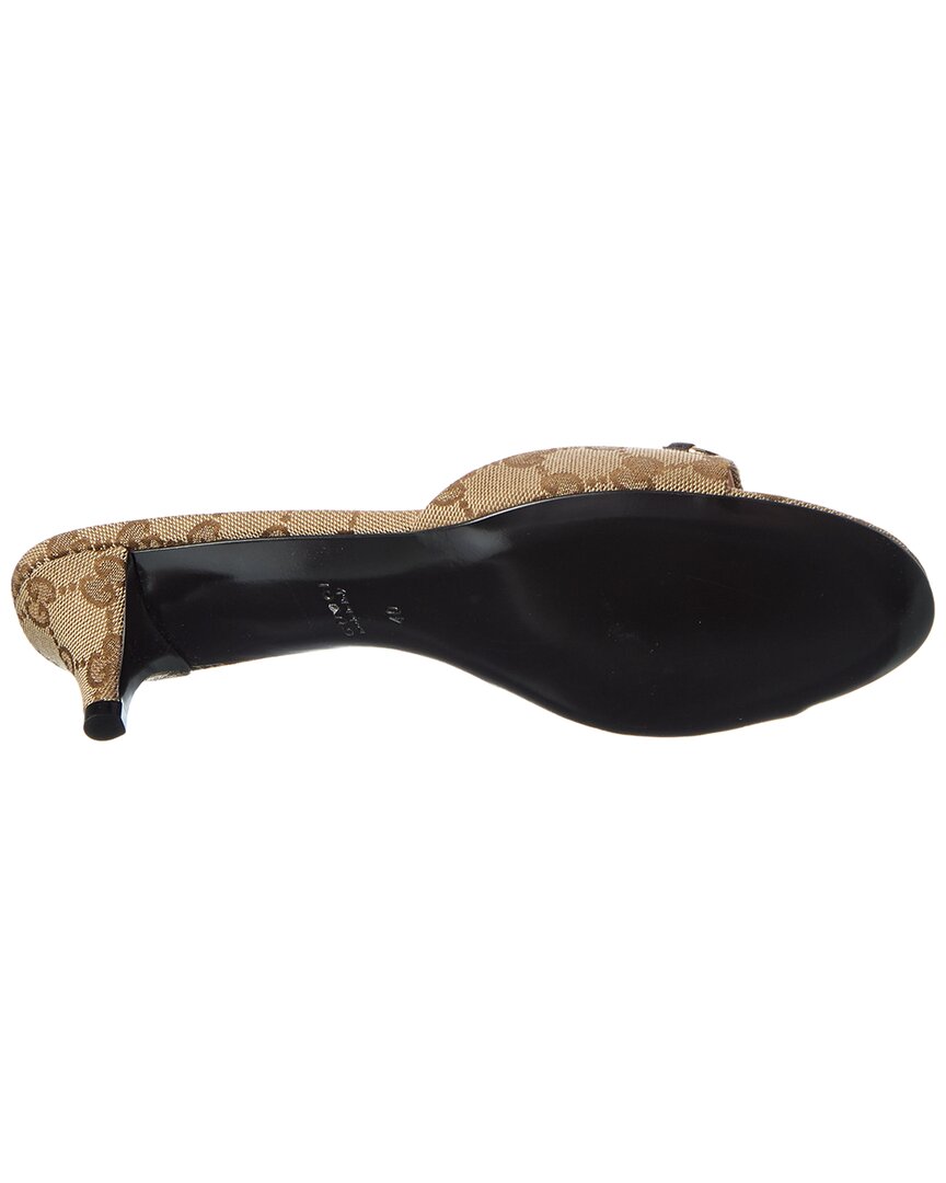 Gucci Horsebit Canvas & Leather Sandal