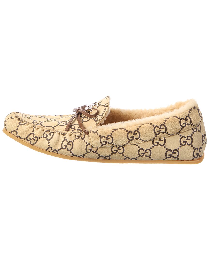 Gucci Gg Logo Prestige Suede Loafer