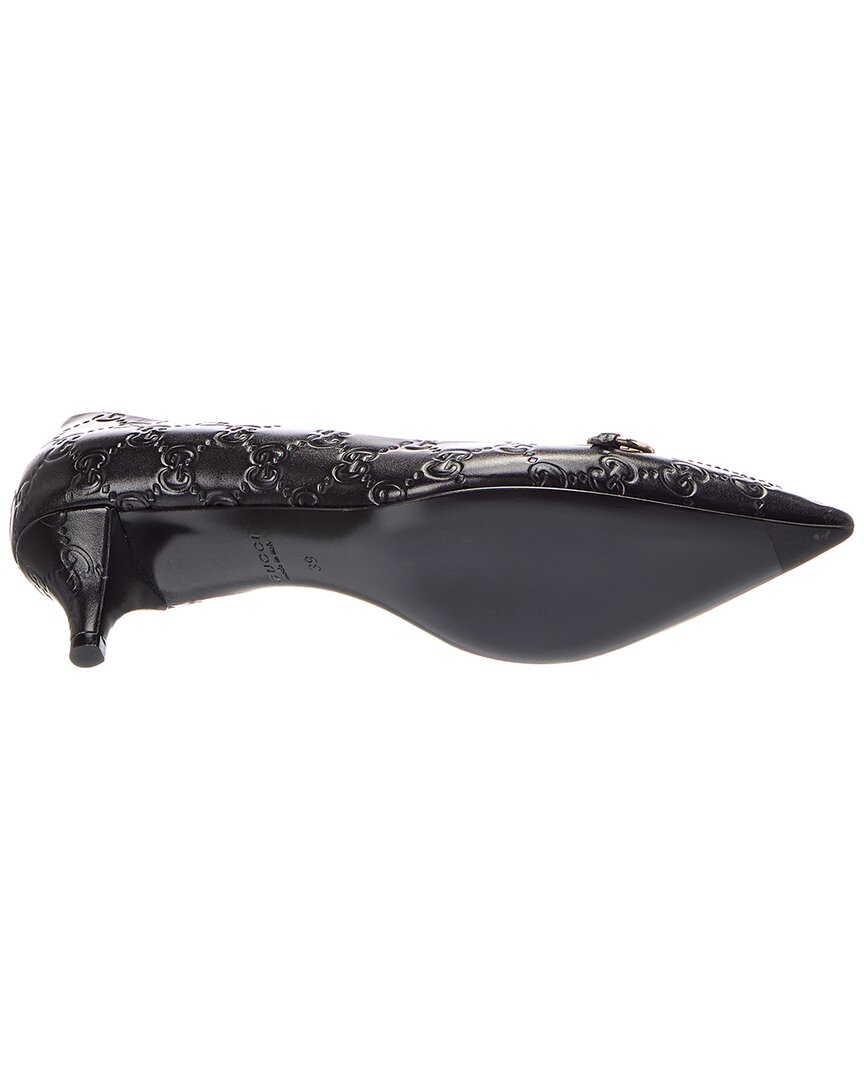 Gucci Gg 50Mm Horsebit Leather Pump