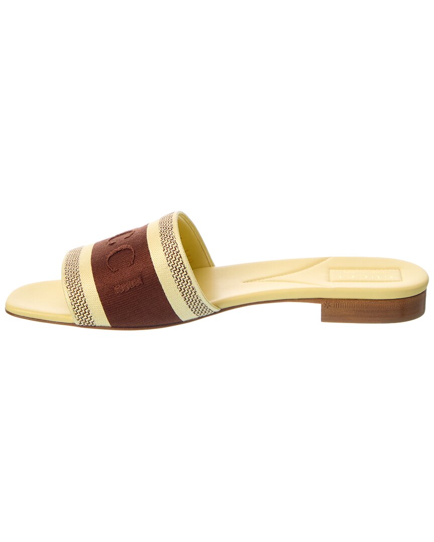 Gucci Web Canvas & Leather Sandal