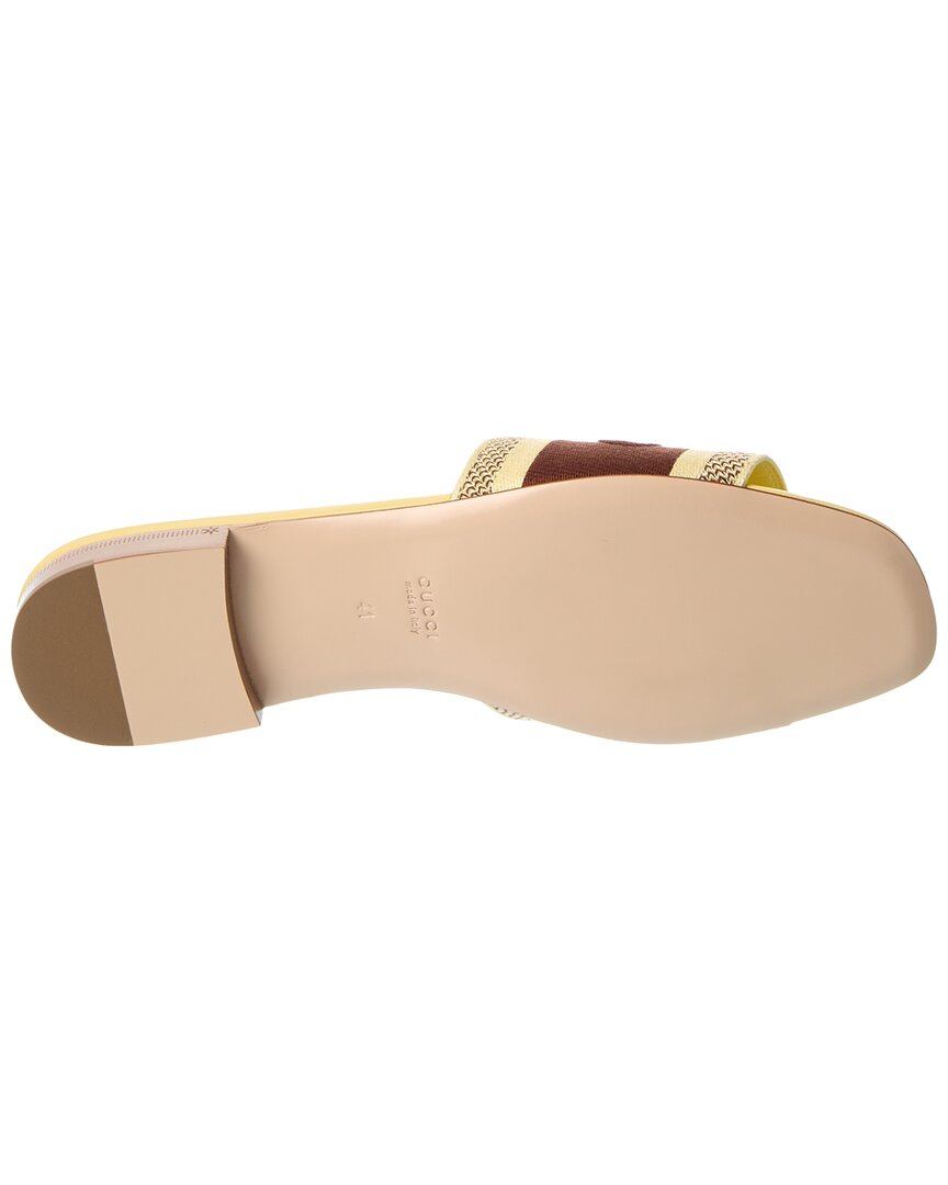 Gucci Web Canvas & Leather Sandal
