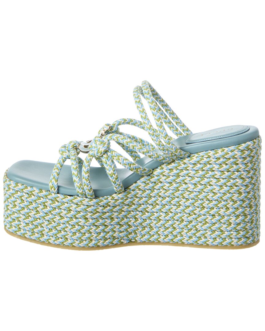Gucci Interlocking G Rope Wedge Sandal