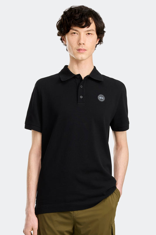 Beckley 黑色圆盘 Polo 衫