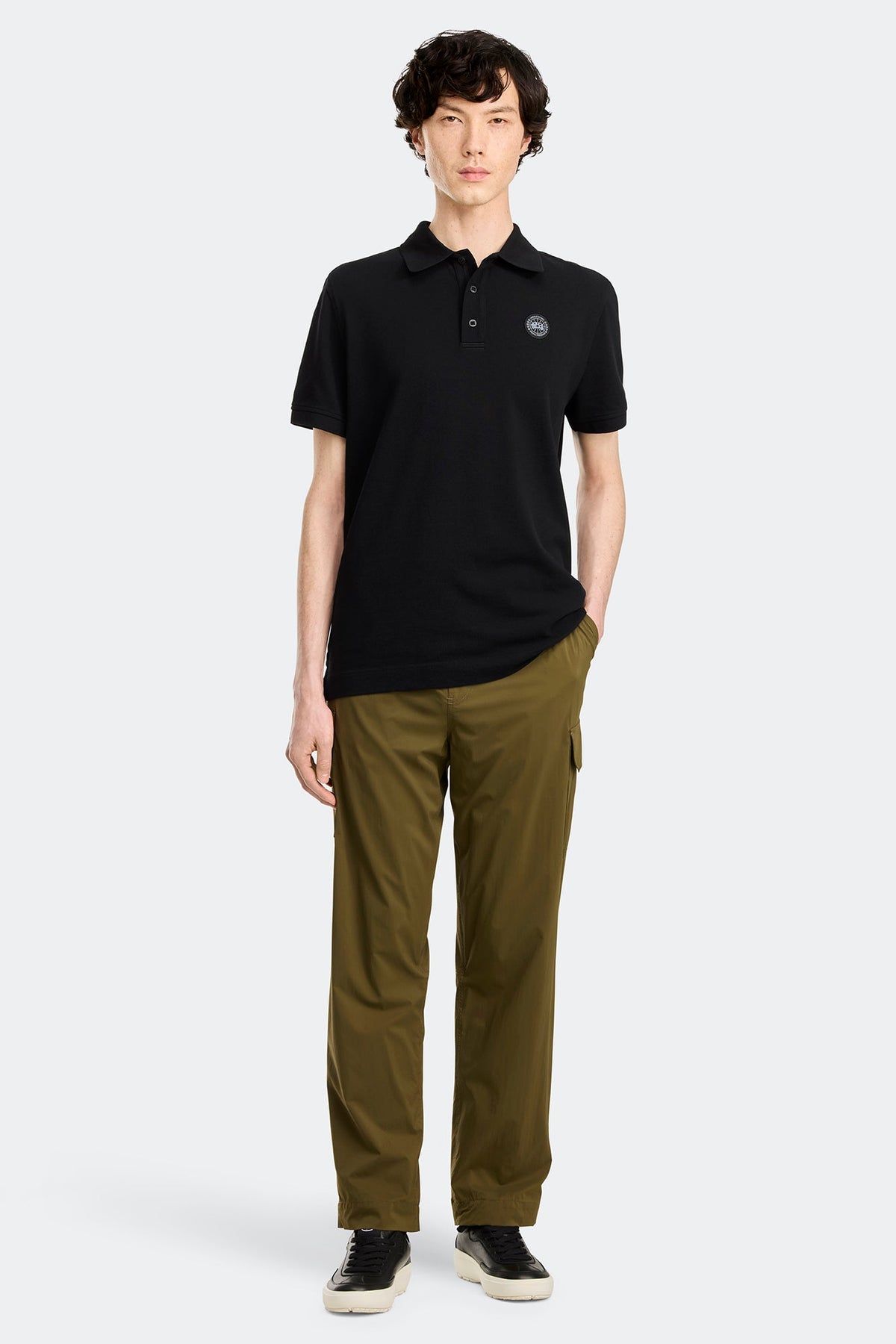 Beckley 黑色圆盘 Polo 衫