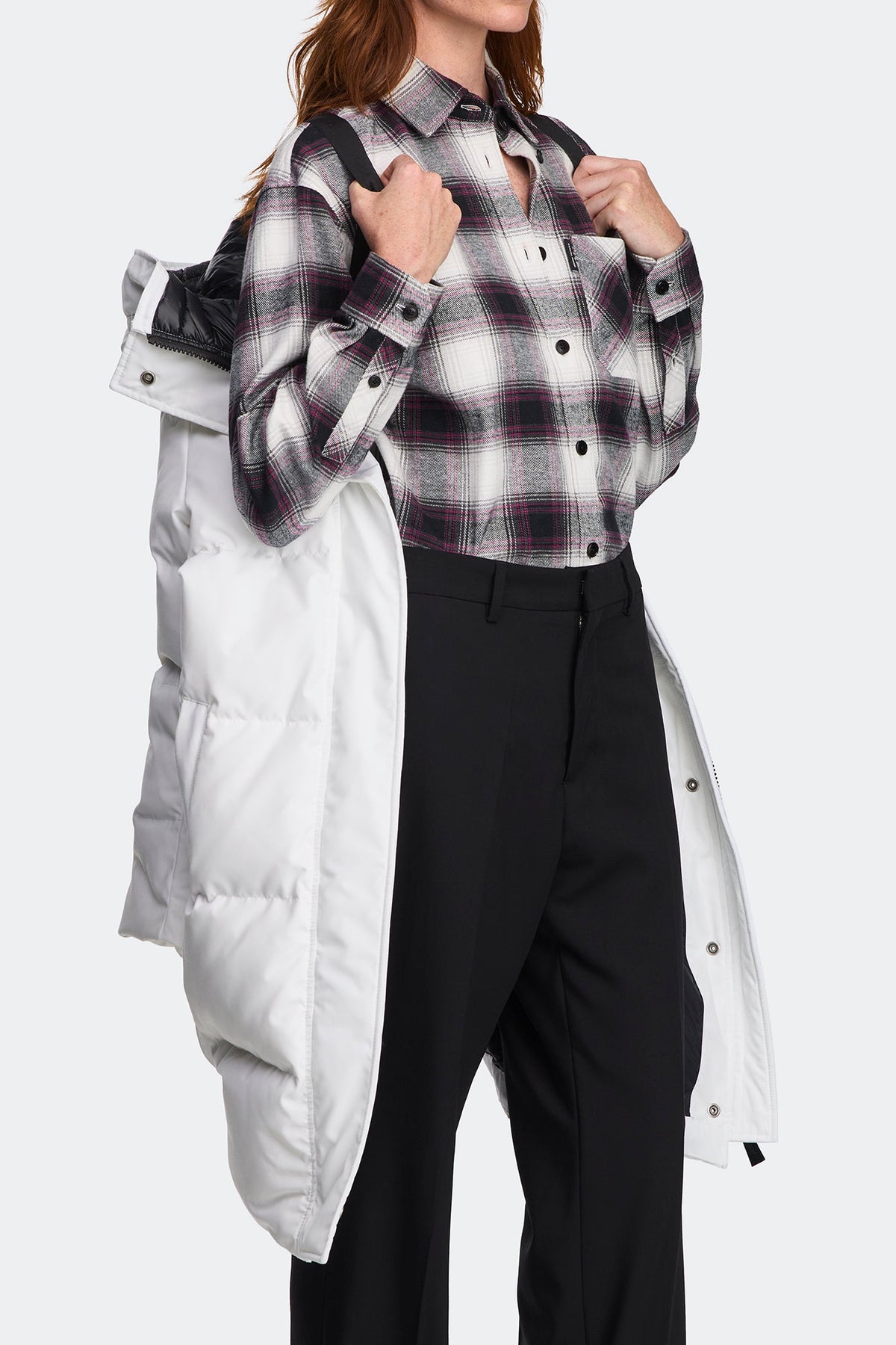 Louise 黑色圆盘派克大衣