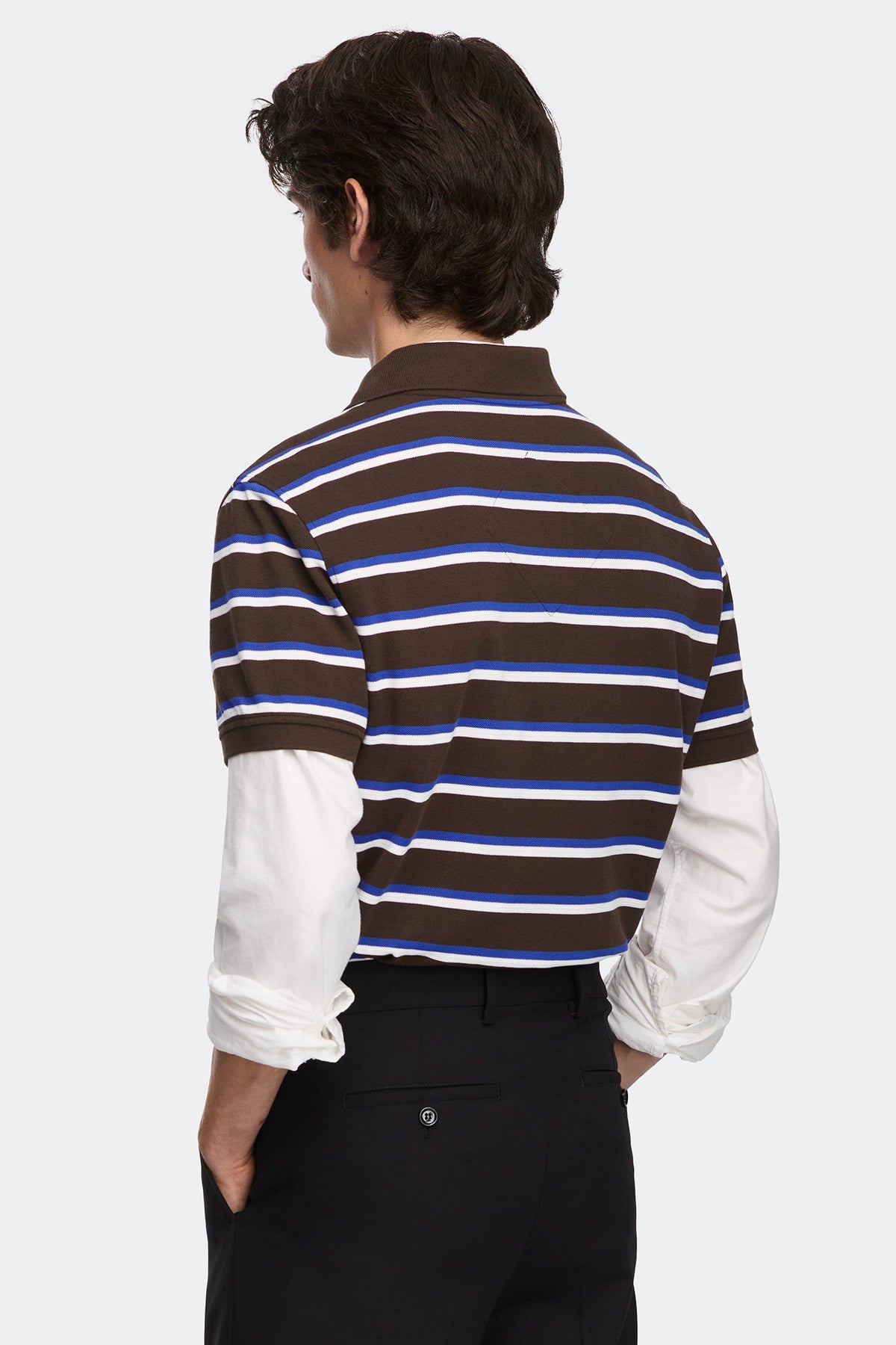 Beckley 条纹同色调圆盘 Polo 衫