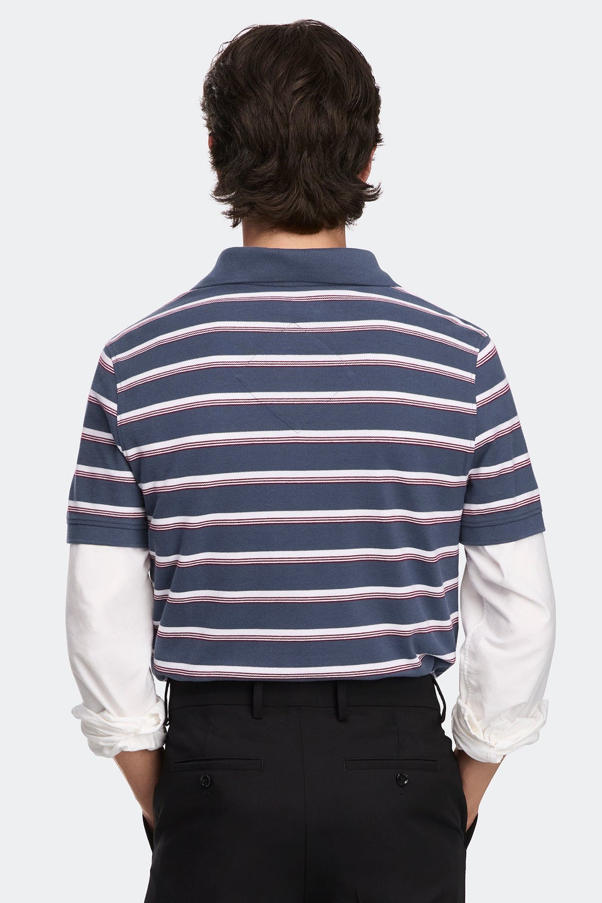 Beckley 条纹同色调圆盘 Polo 衫