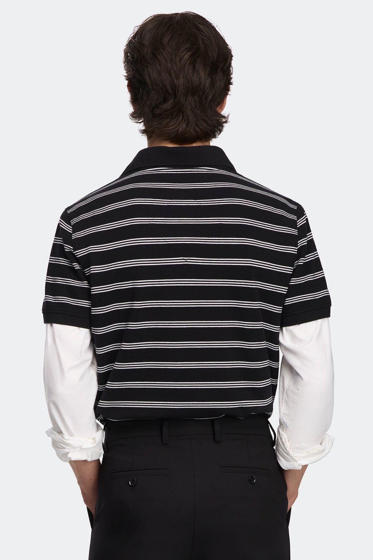 Beckley 条纹同色调圆盘 Polo 衫