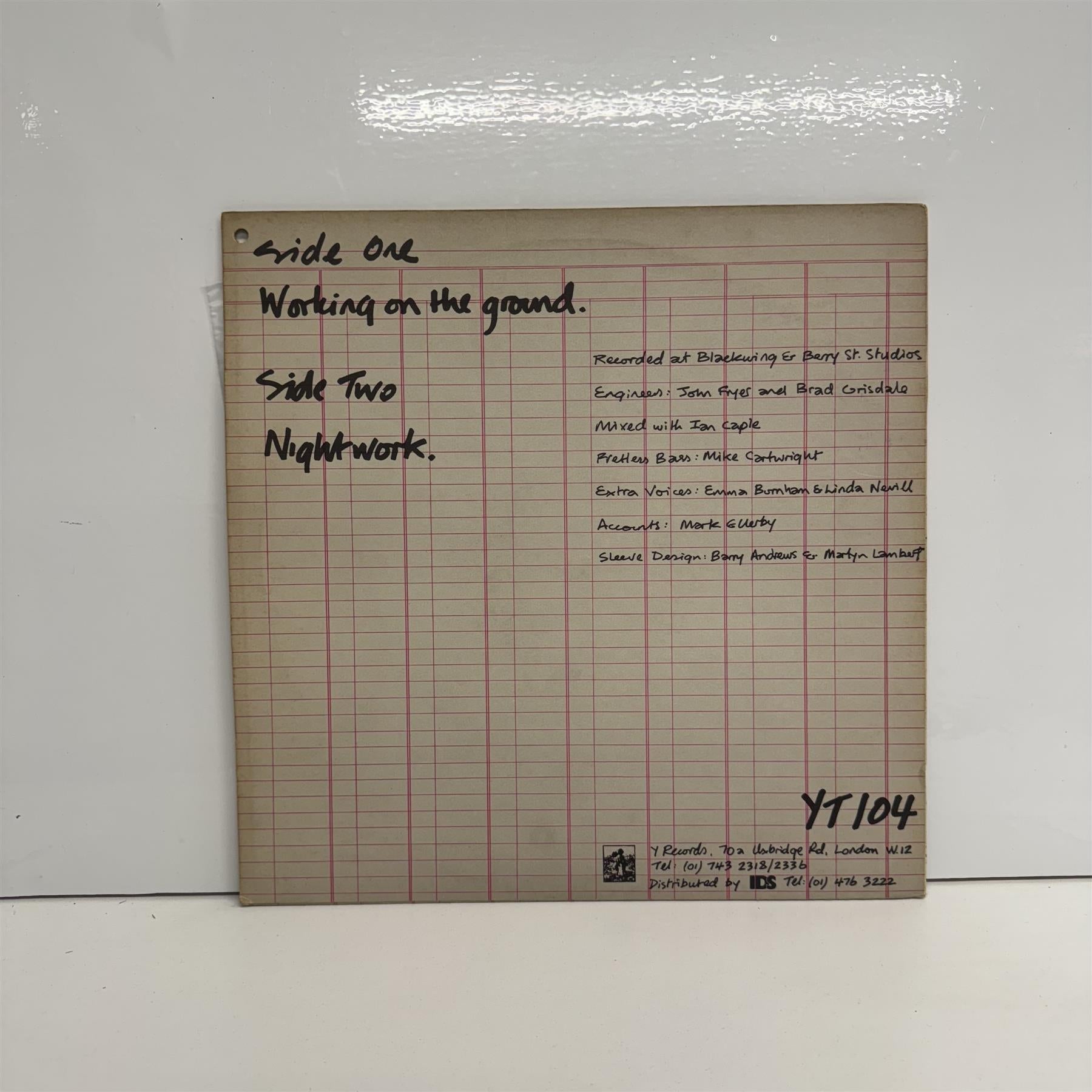 Shriekback - Working On The Ground 12" Vinyl Single