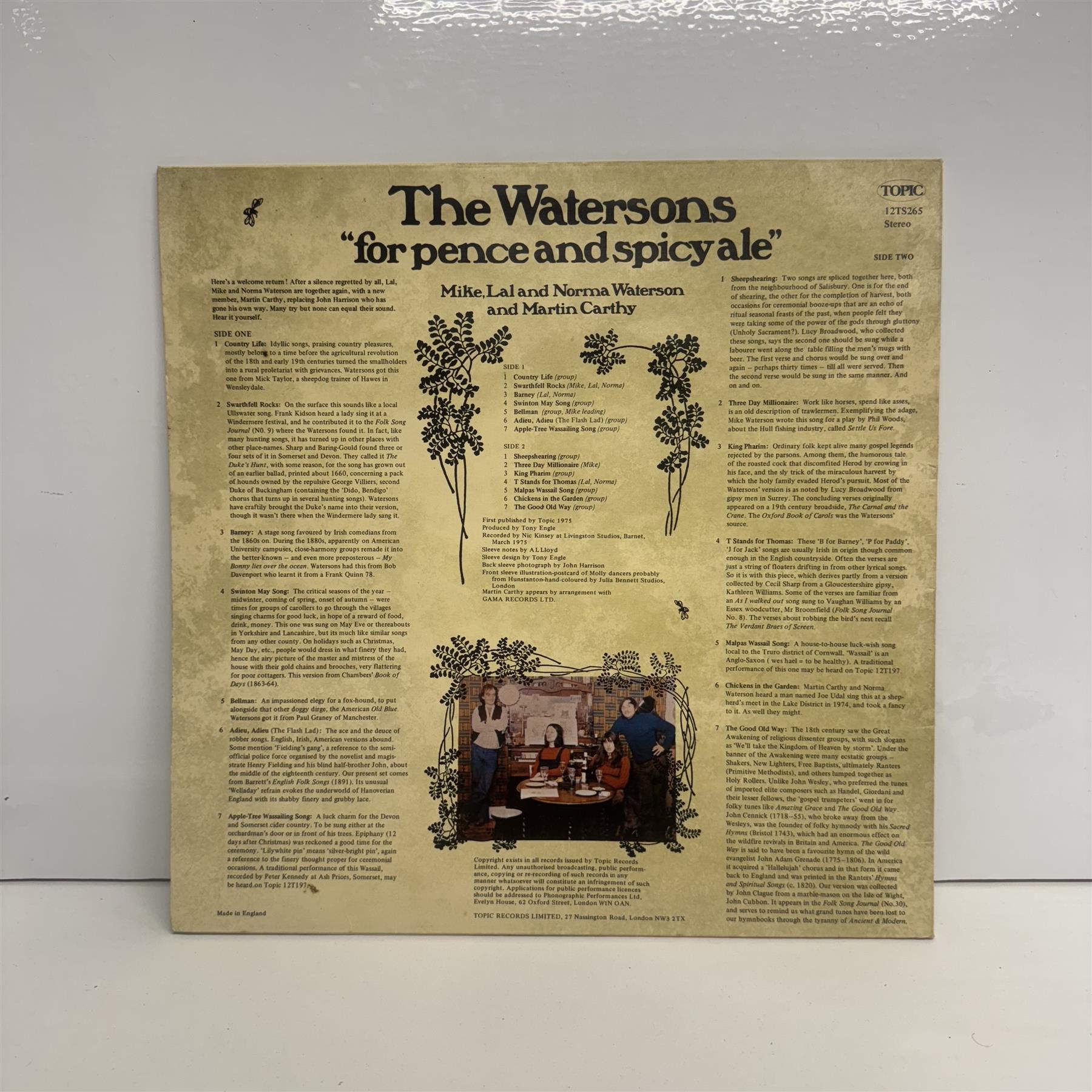 The Watersons - For Pence And Spicy Ale Vinyl LP