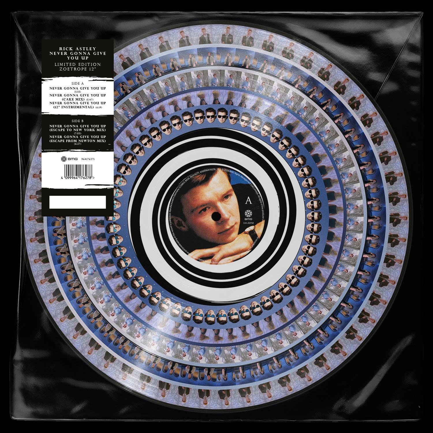 Rick Astley - Never Gonna Give You Up 12" Zoetrope Vinyl Single